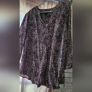 Torrid 3/4 sleeve animal print blouse